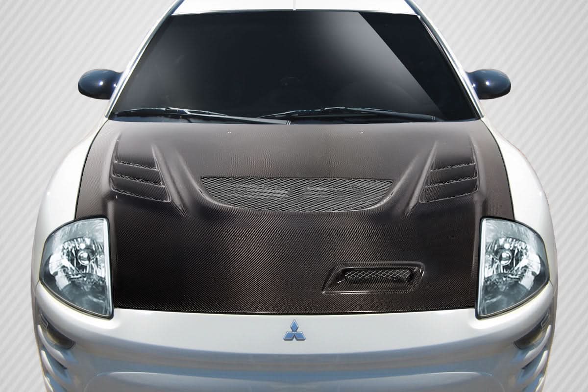 2000-2005 Mitsubishi Eclipse Evo GT Style Hood - Carbon Fiber