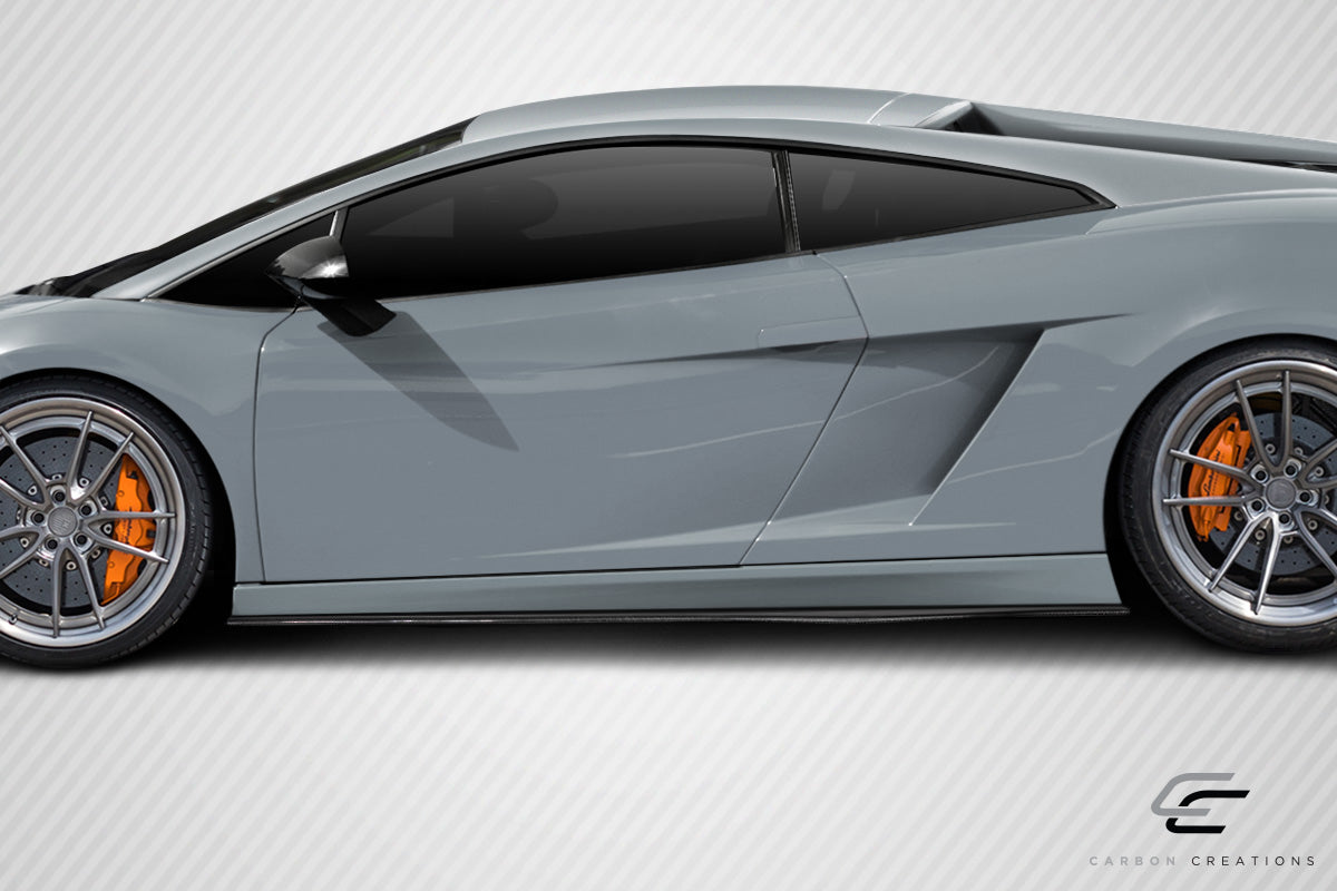 2004-2013 Lamborghini Gallardo LP560 LP570 Look Side Skirts - Carbon