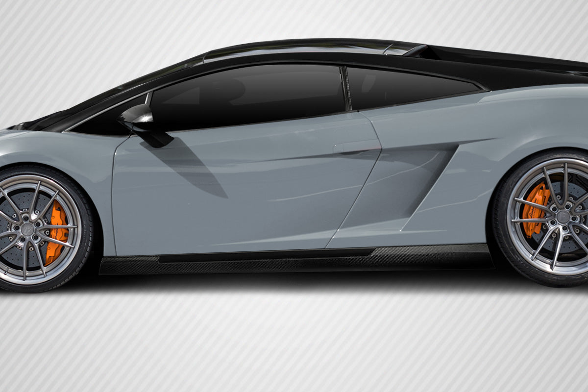 2004-2013 Lamborghini Gallardo HMS Style Side Skirts - Carbon Fiber