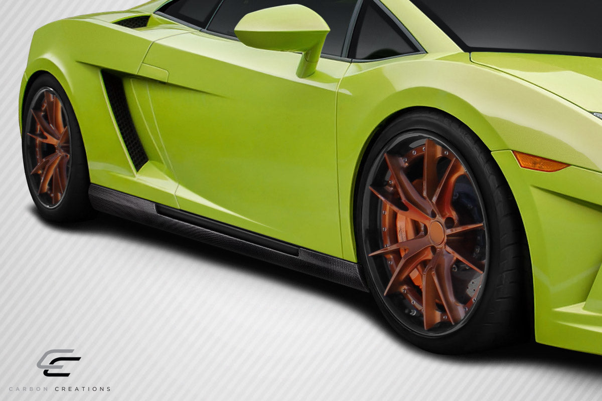 2004-2013 Lamborghini Gallardo HMS Style Side Skirts - Carbon Fiber