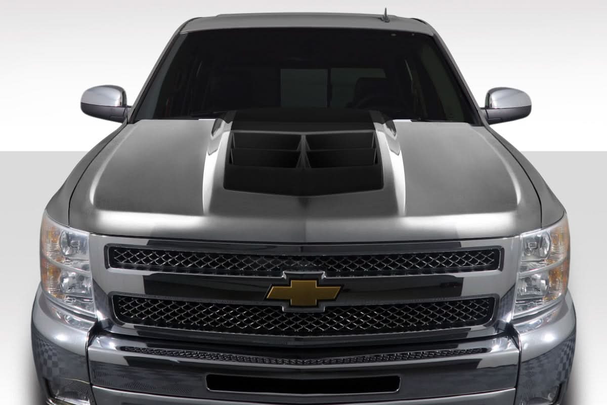 2007-2013 Chevrolet Silverado ZL1 Look Hood - 1 Piece - FRP