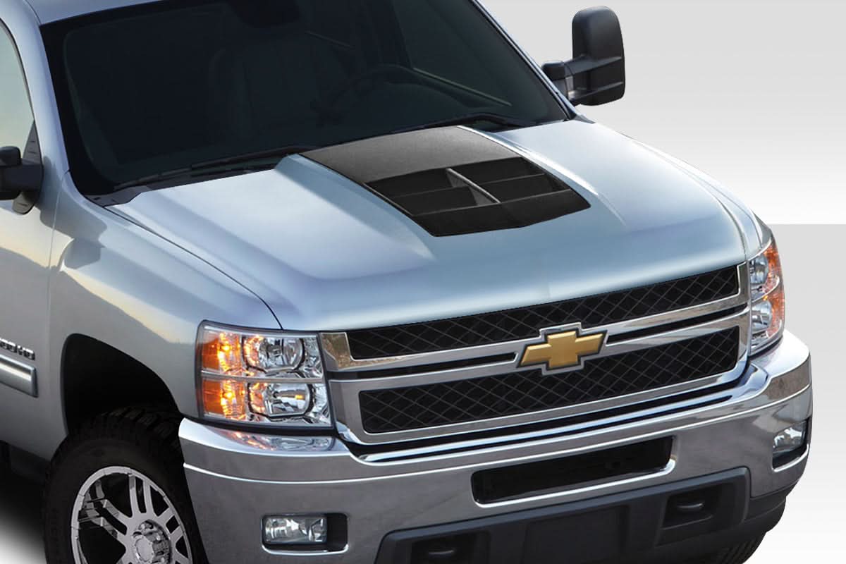 2007-2013 Chevrolet Silverado ZL1 Look Hood - 1 Piece - FRP