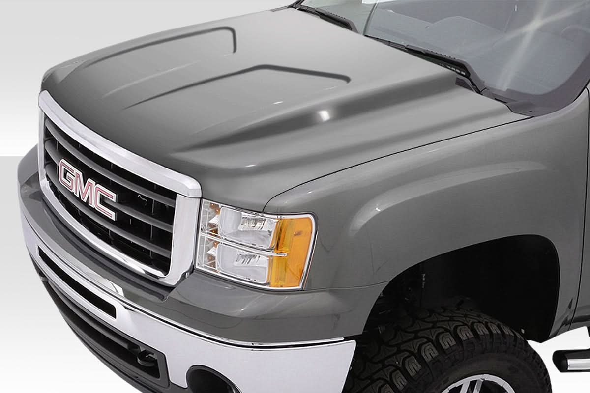 2007-2013 GMC Sierra Cowl Hood - 1 Piece - FRP