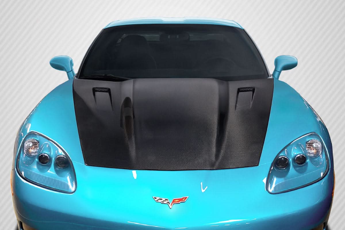 2005-2013 Chevrolet Corvette C6 RKSV Style Hood - Carbon Fiber