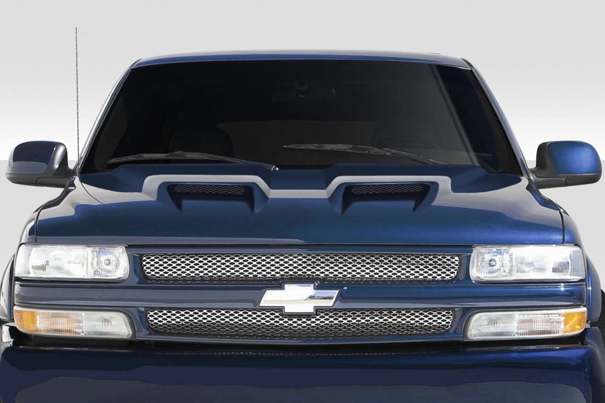 1999-2002 Silverado 2000-2006 Tahoe Suburban Dual Ram Air Style Hood - FRP