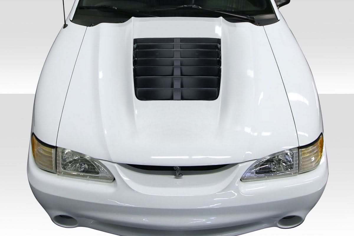 1994-1998 Ford Mustang GT500 V2 Style Hood - 1 Piece - FRP