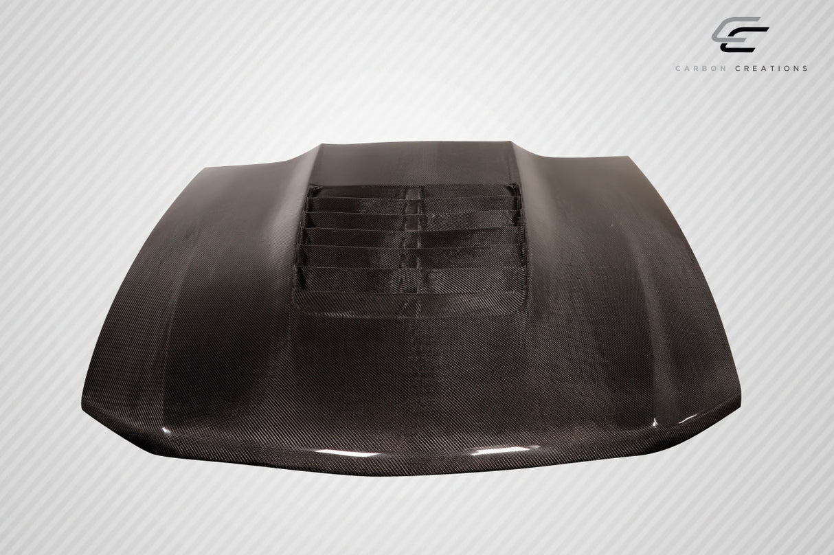 2010-2012 Ford Mustang GT500 V2 Style Hood - Carbon Fiber