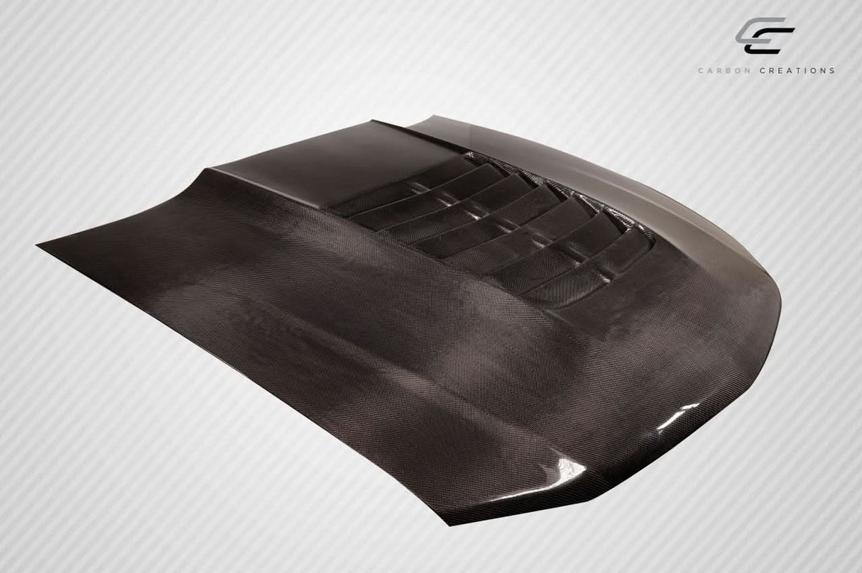 2010-2012 Ford Mustang GT500 V2 Style Hood - Carbon Fiber