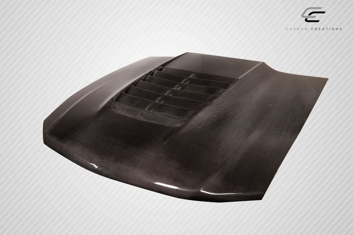 2010-2012 Ford Mustang GT500 V2 Style Hood - Carbon Fiber