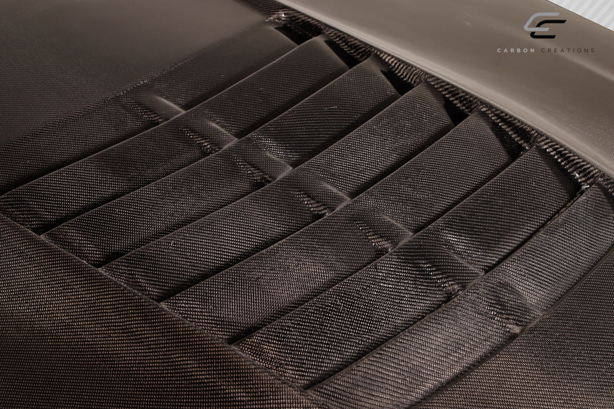 2010-2012 Ford Mustang GT500 V2 Style Hood - Carbon Fiber