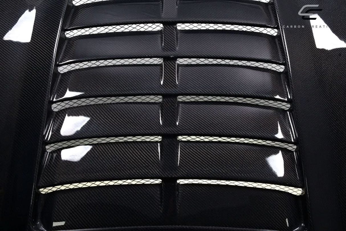 2015-2017 Ford Mustang GT500 V2 Style Hood - Carbon Fiber