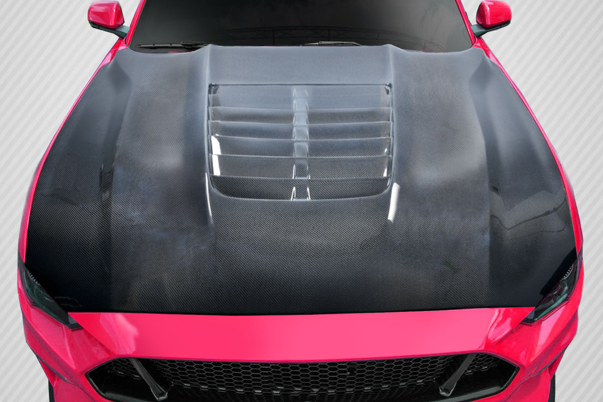 2018-2023 Ford Mustang GT500 V2 Style Hood - Carbon Fiber