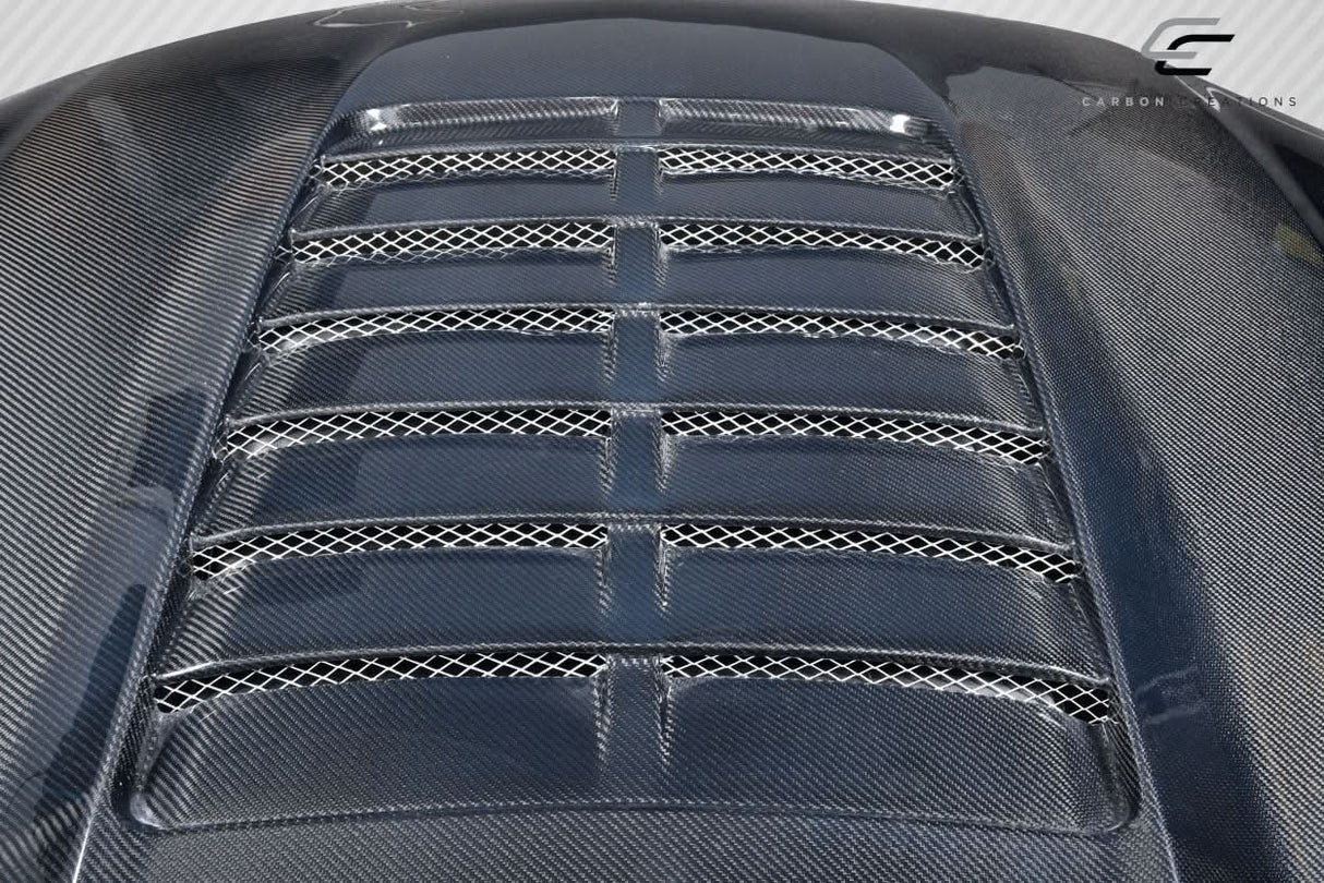 2018-2023 Ford Mustang GT500 V2 Style Hood - Carbon Fiber