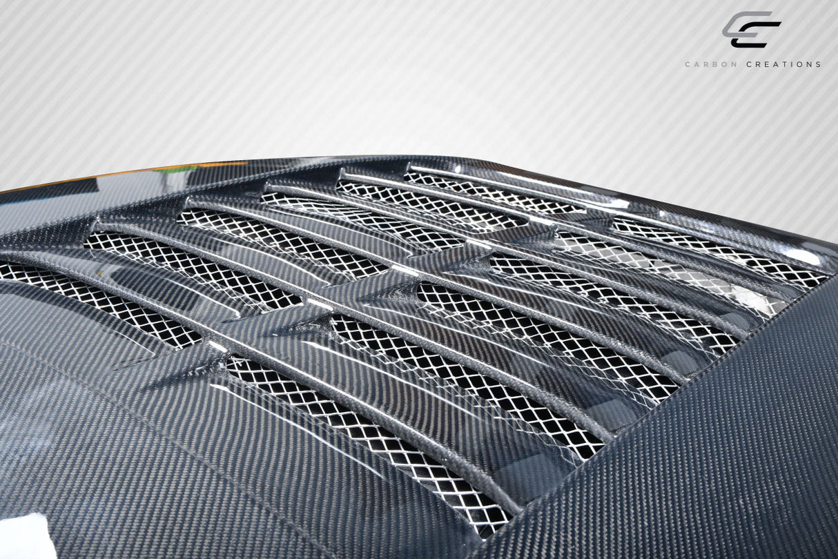 2018-2023 Ford Mustang GT500 V2 Style Hood - Carbon Fiber