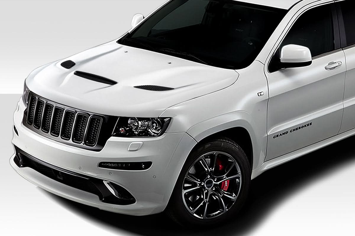2011-2022 Jeep Grand Cherokee Hellcat Look Hood - 1 Piece - FRP