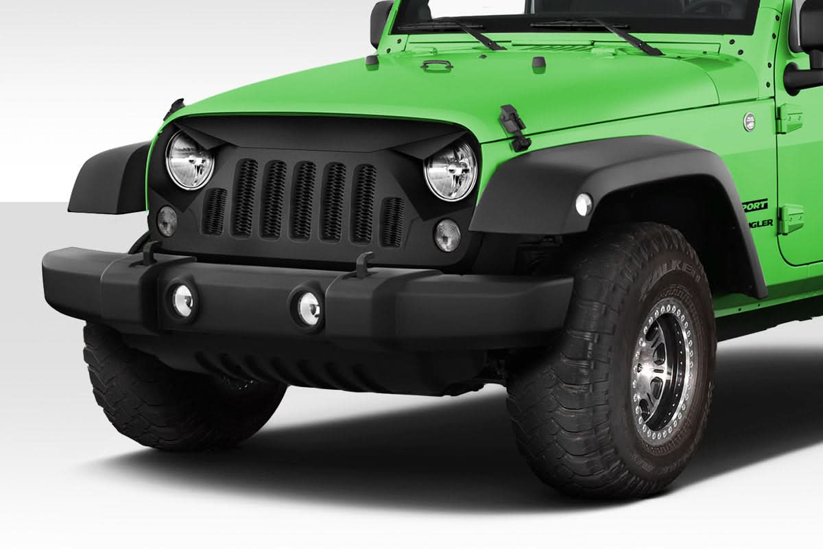 2007-2018 Jeep Wrangler Predator Style Grille - 1 Piece - FRP