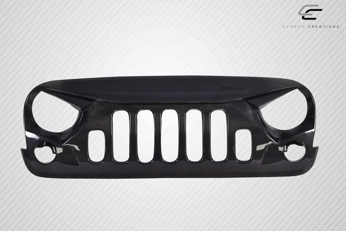 2007-2018 Jeep Wrangler Predator Style Grille - Carbon Fiber