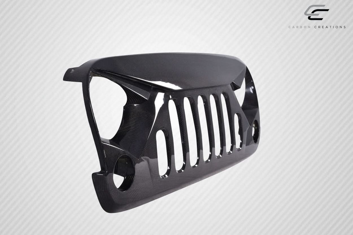 2007-2018 Jeep Wrangler Predator Style Grille - Carbon Fiber