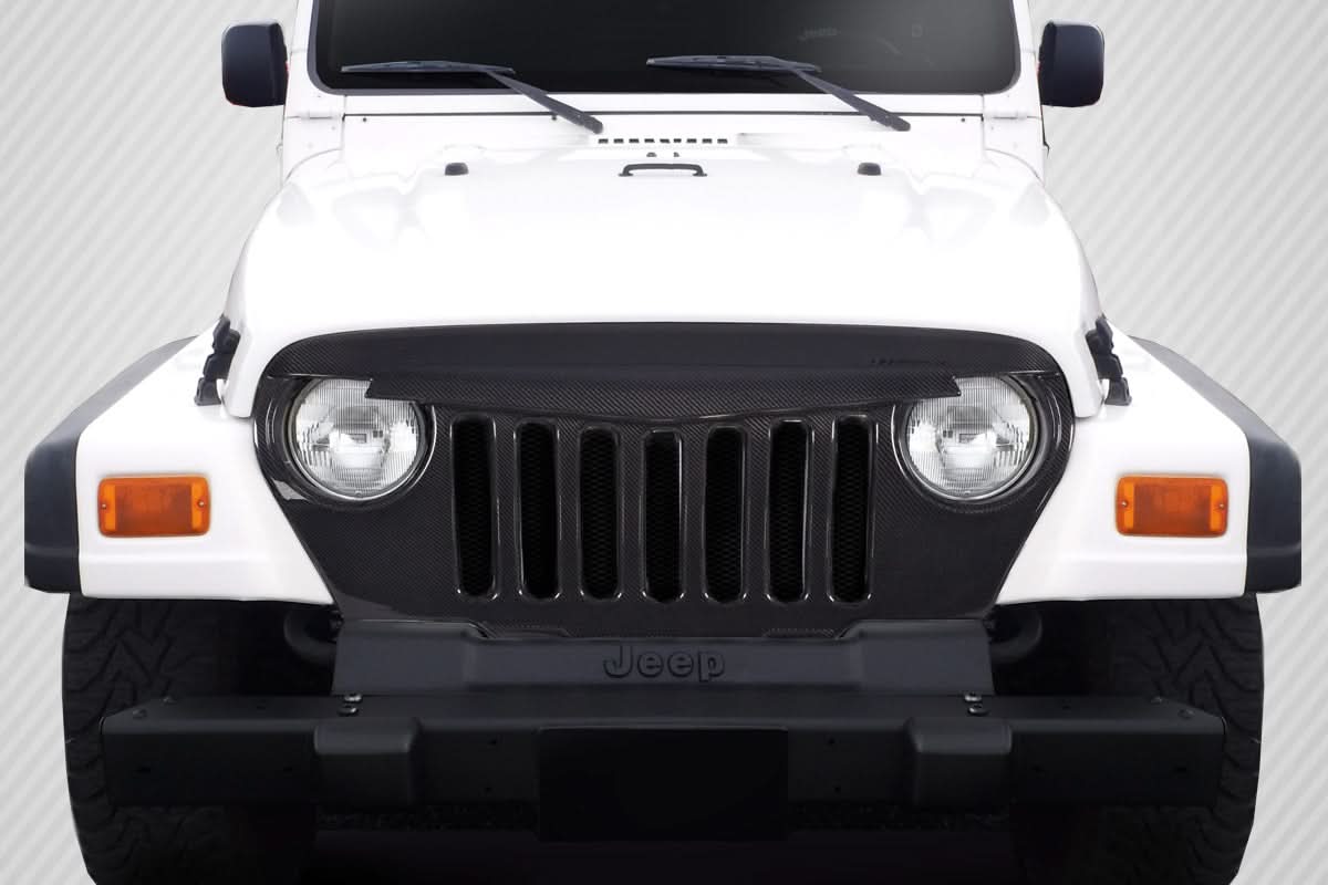 1997-2006 Jeep Wrangler Predator Style Grille - Carbon Fiber