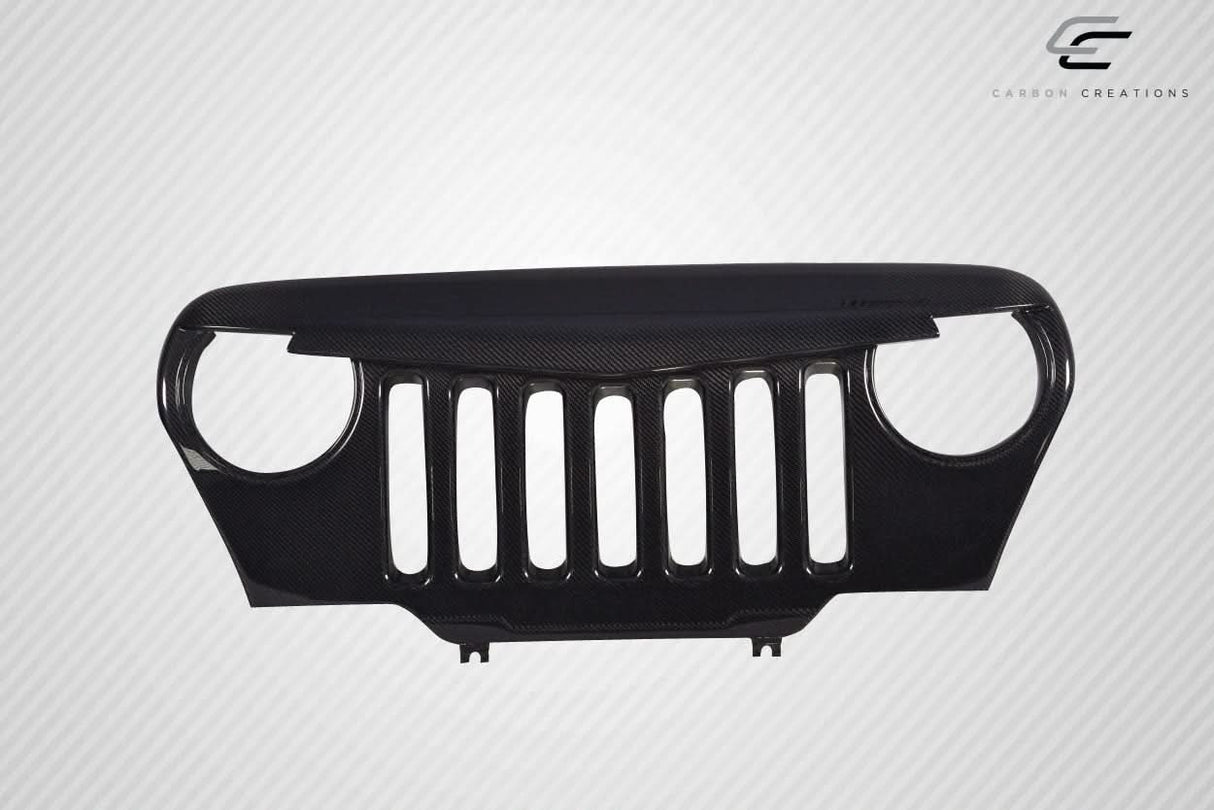 1997-2006 Jeep Wrangler Predator Style Grille - Carbon Fiber