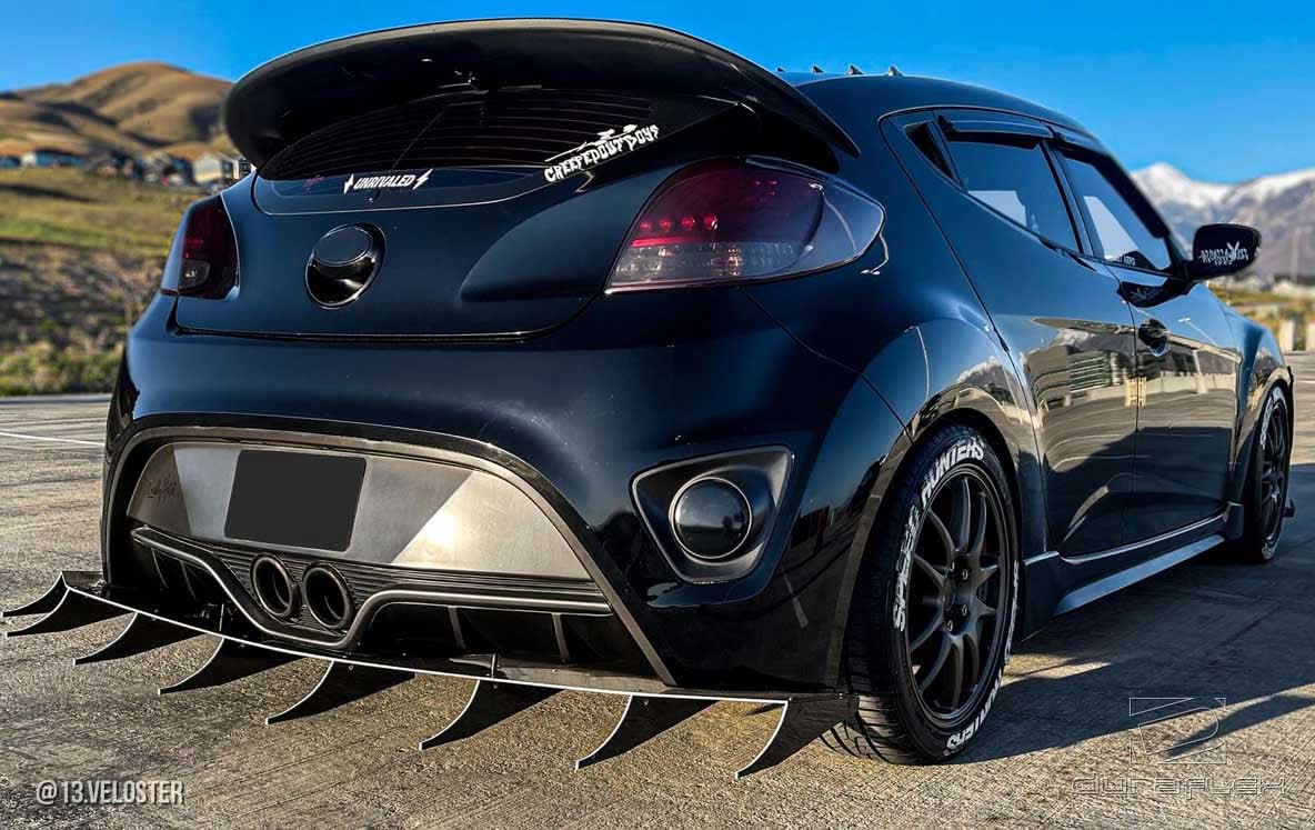 2012-2017 Hyundai Veloster Turbo D1 Style Rear Wing Spoiler - FRP