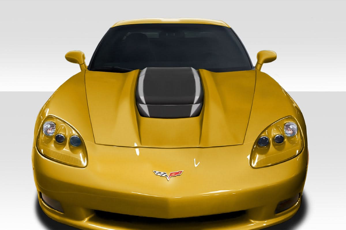 2005-2013 Chevrolet Corvette C6 ZR1 V2 Style Hood - 1 Piece - FRP