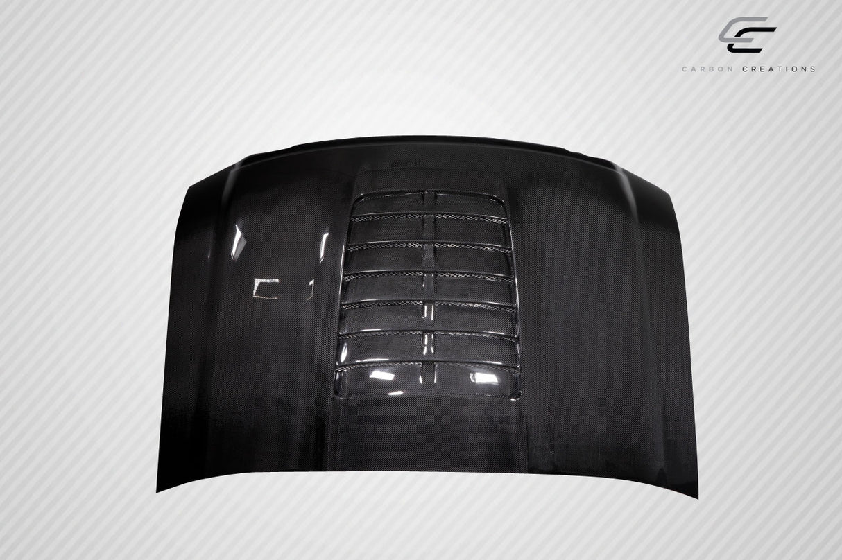 2008-2010 Ford Super Duty GT500 V2 Style Hood - Carbon Fiber