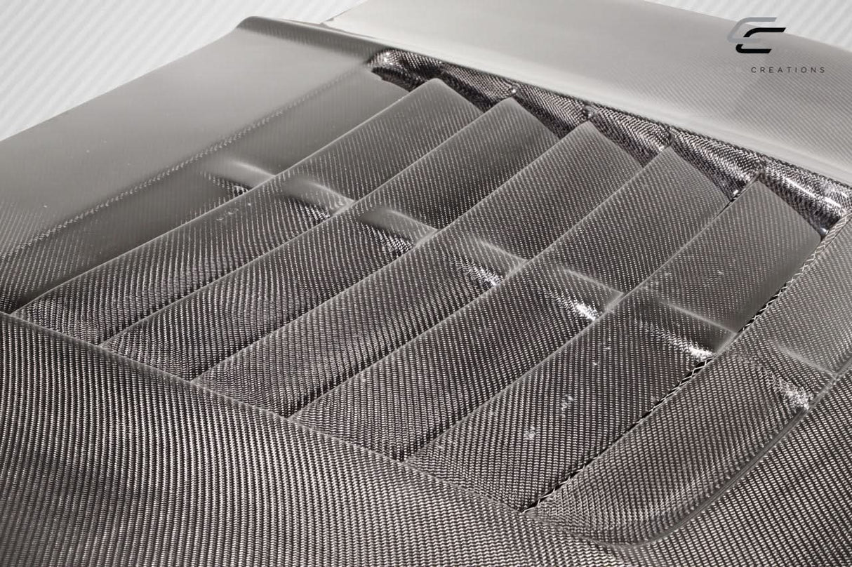 2013-2019 Ford Taurus GT500 V2 Style Hood - Carbon Fiber