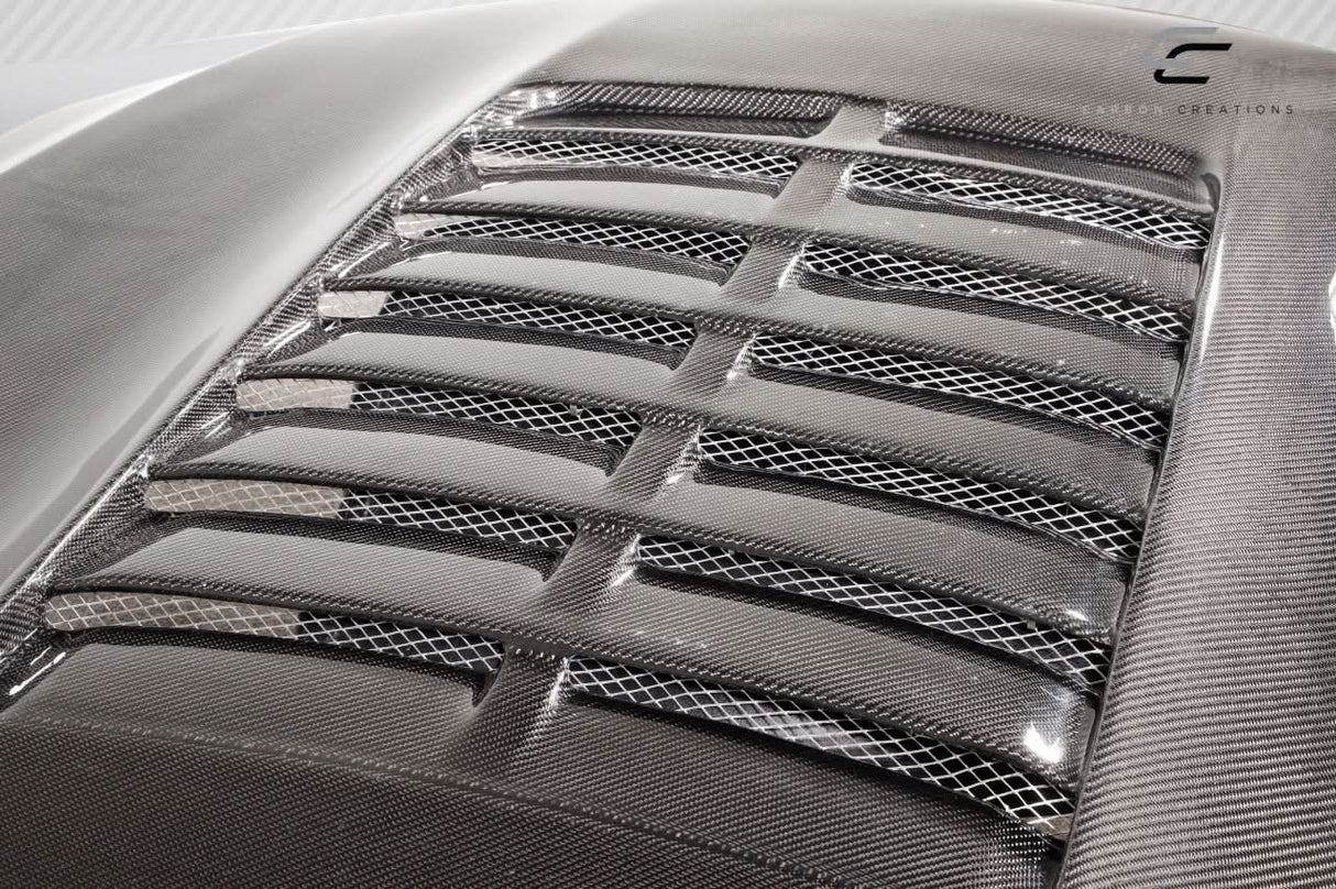 2013-2019 Ford Taurus GT500 V2 Style Hood - Carbon Fiber