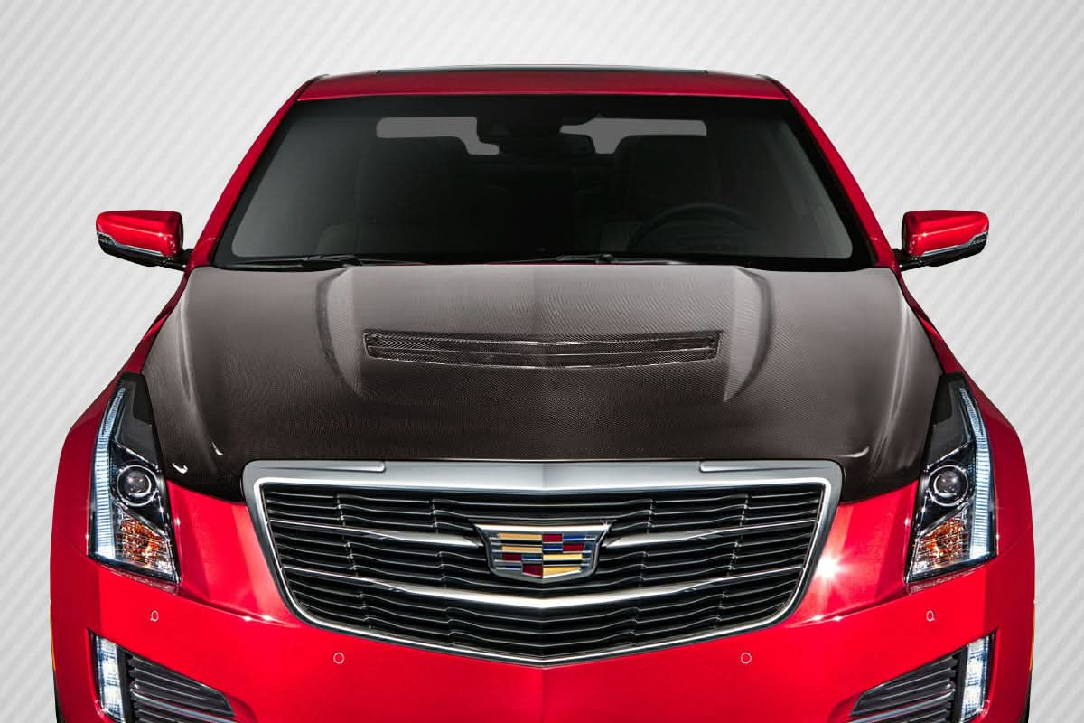 2012-2019 Cadillac ATS V Look Hood - 1 Piece - Carbon Fiber