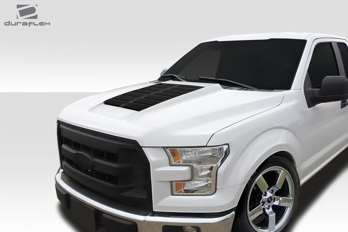 2015-2020 Ford F-150 GT500 V2 Style Hood - 1 Piece - FRP