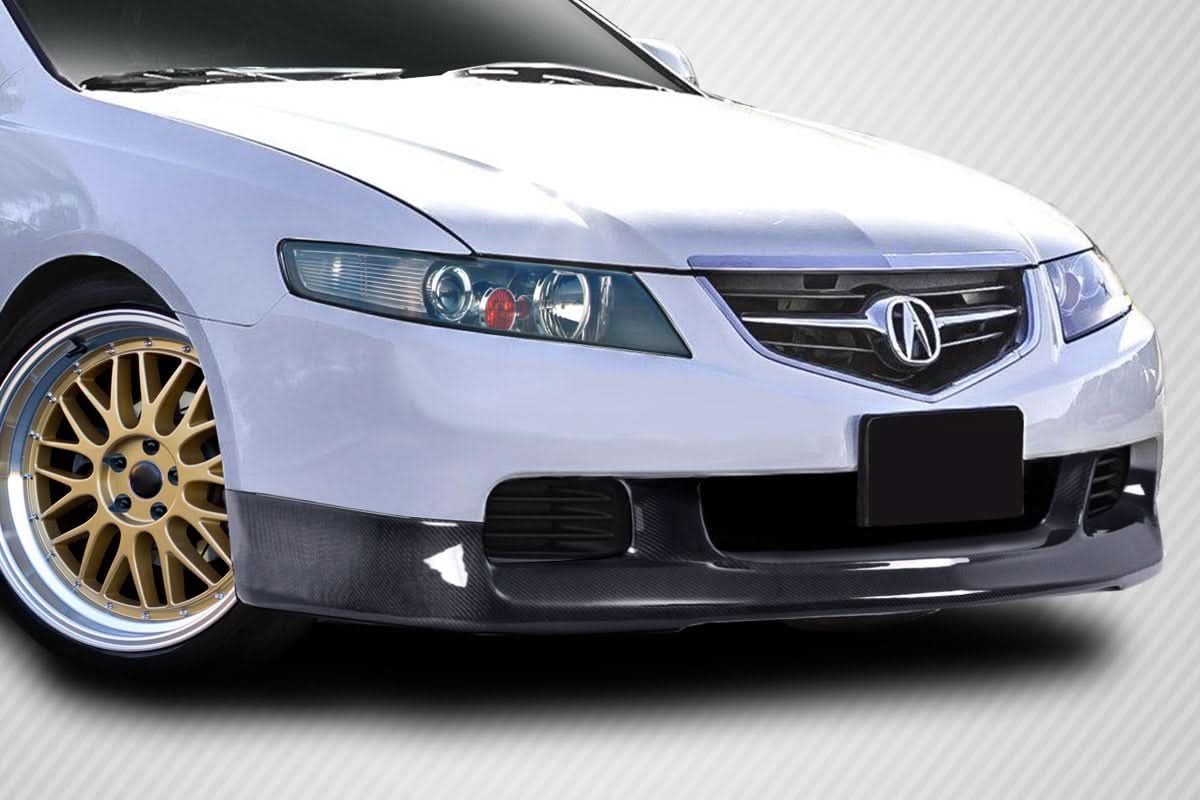 2004-2005 Acura TSX J-Spec Style Front Lip Under Spoiler - Carbon Fiber