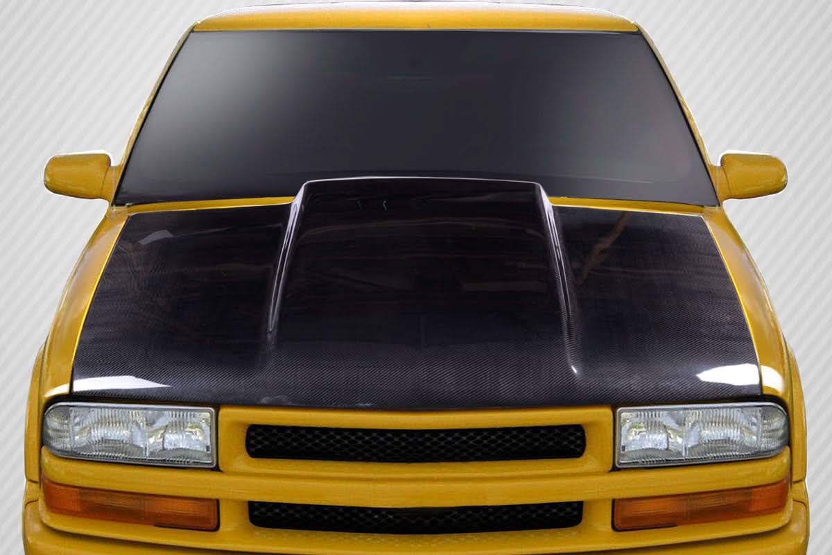 1994-2004 Chevrolet S-10/GMC Sonoma Cowl Style Hood - Carbon Fiber