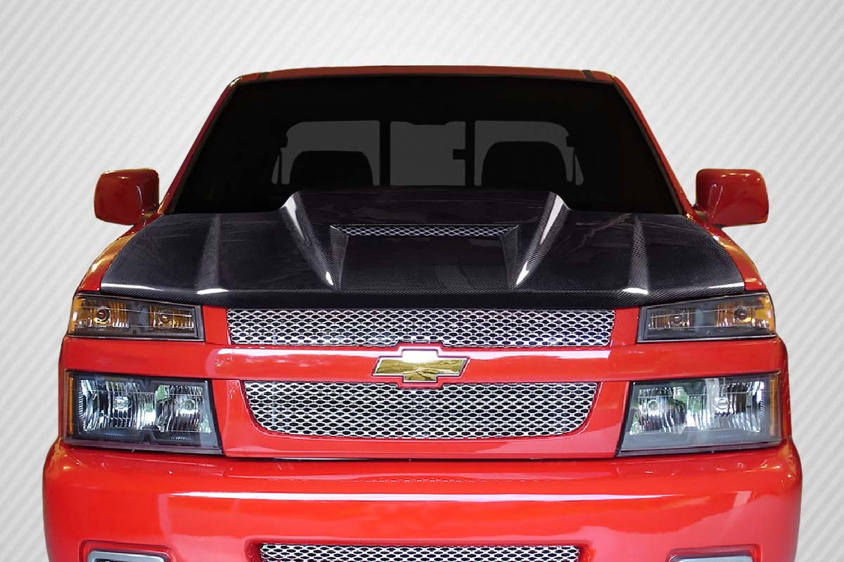 2004-2012 Chevrolet Colorado GMC Canyon Ram Air Style Hood - Carbon Fiber