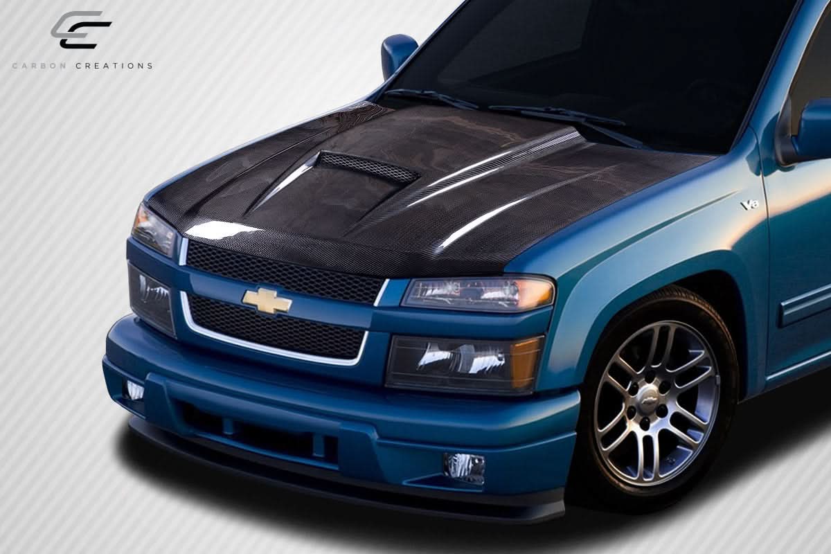 2004-2012 Chevrolet Colorado GMC Canyon Ram Air Style Hood - Carbon Fiber