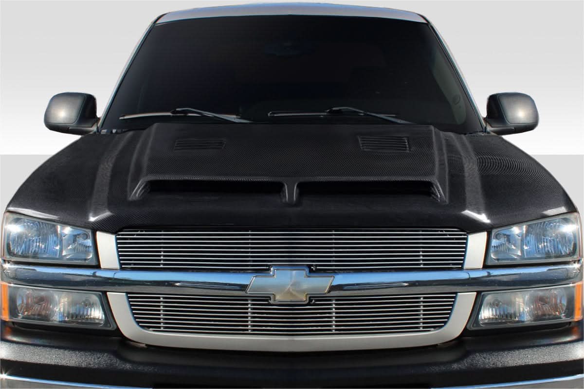 2002-2006 Chevrolet Avalanche GT500 Style Hood - Carbon Fiber