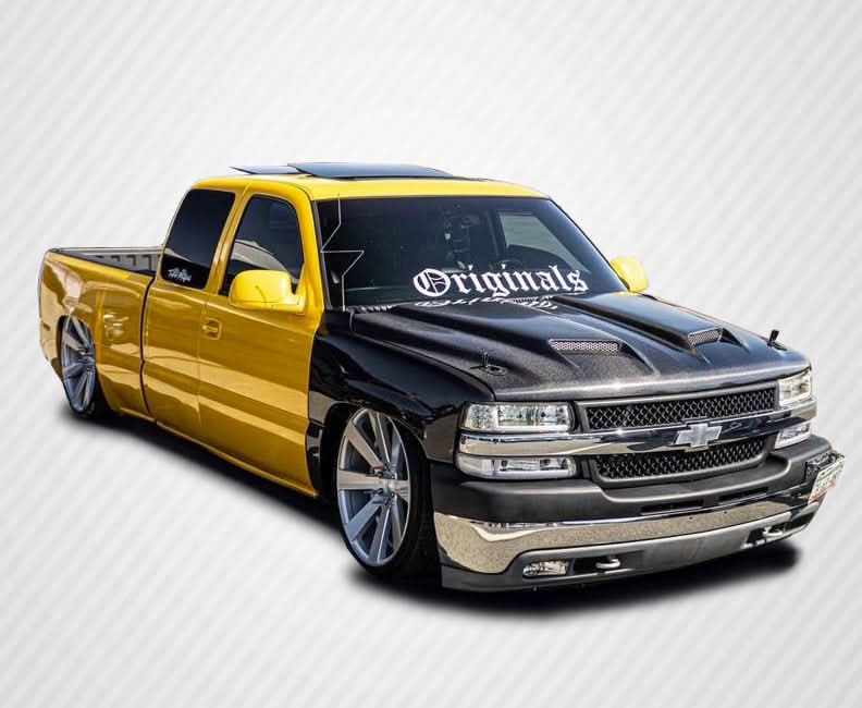 1999-2002 Chevrolet Silverado 2000-2006 Tahoe Suburban Dual Ram Air Hood