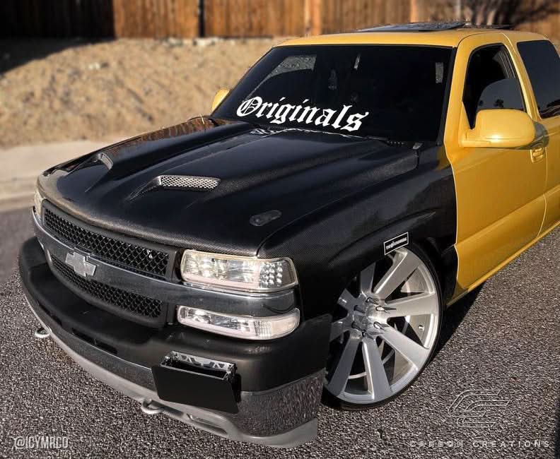 1999-2002 Chevrolet Silverado 2000-2006 Tahoe Suburban Dual Ram Air Hood