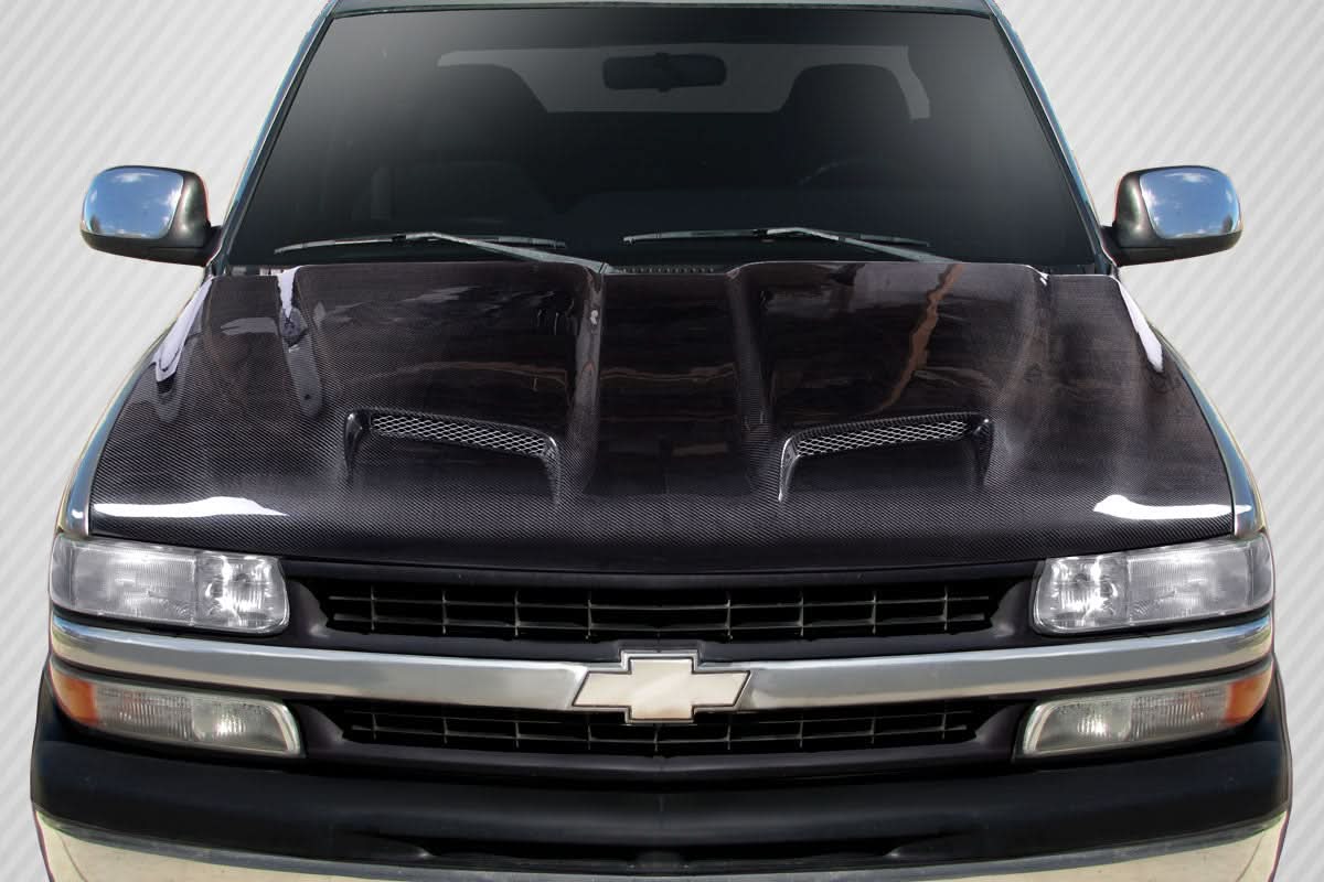 1999-2002 Chevrolet Silverado 2000-2006 Tahoe Suburban Dual Ram Air Hood