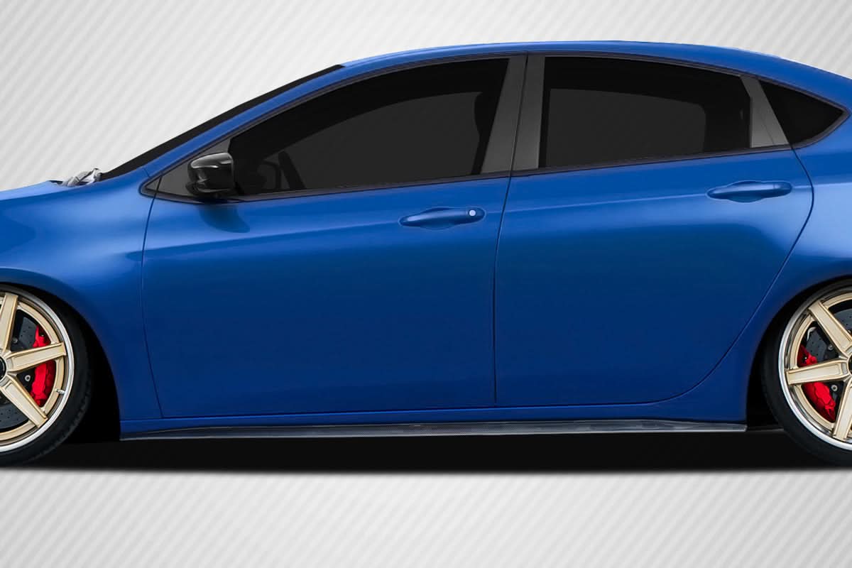 2013-2016 Dodge Dart Scat Look Side Skirts - 2 Piece - Carbon Fiber