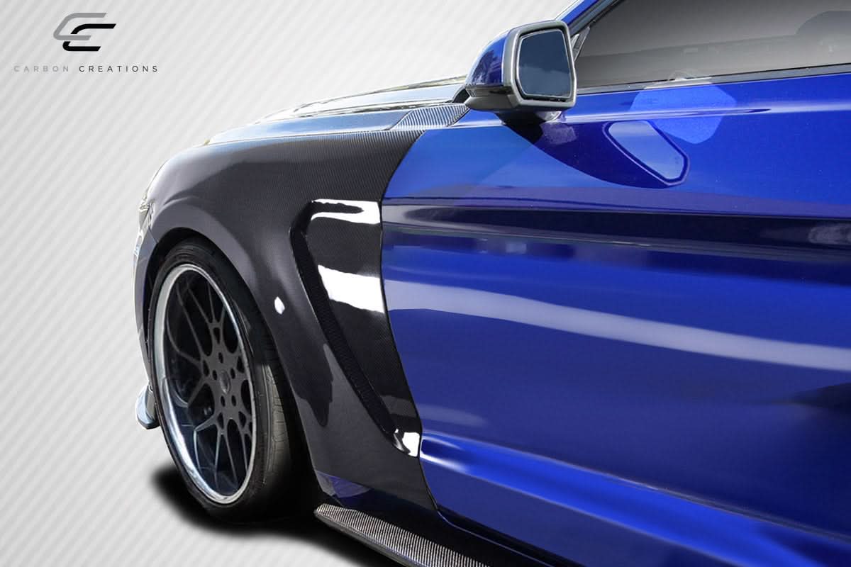 2015-2017 Ford Mustang GT350 Look Fenders - 2 Piece - Carbon Fiber