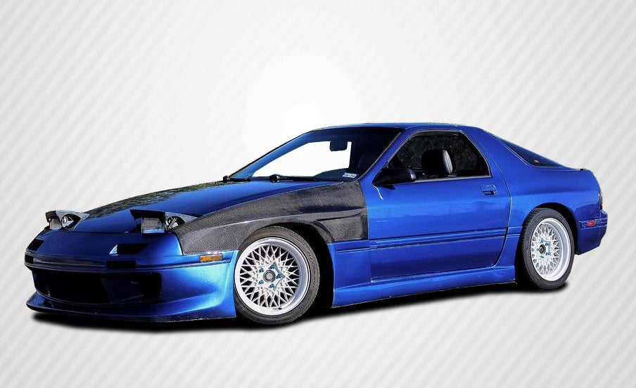 1986-1991 Mazda RX-7 M-1 Sport Style Front Fenders - Carbon Fiber