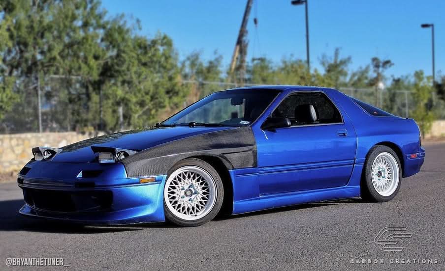 1986-1991 Mazda RX-7 M-1 Sport Style Front Fenders - Carbon Fiber