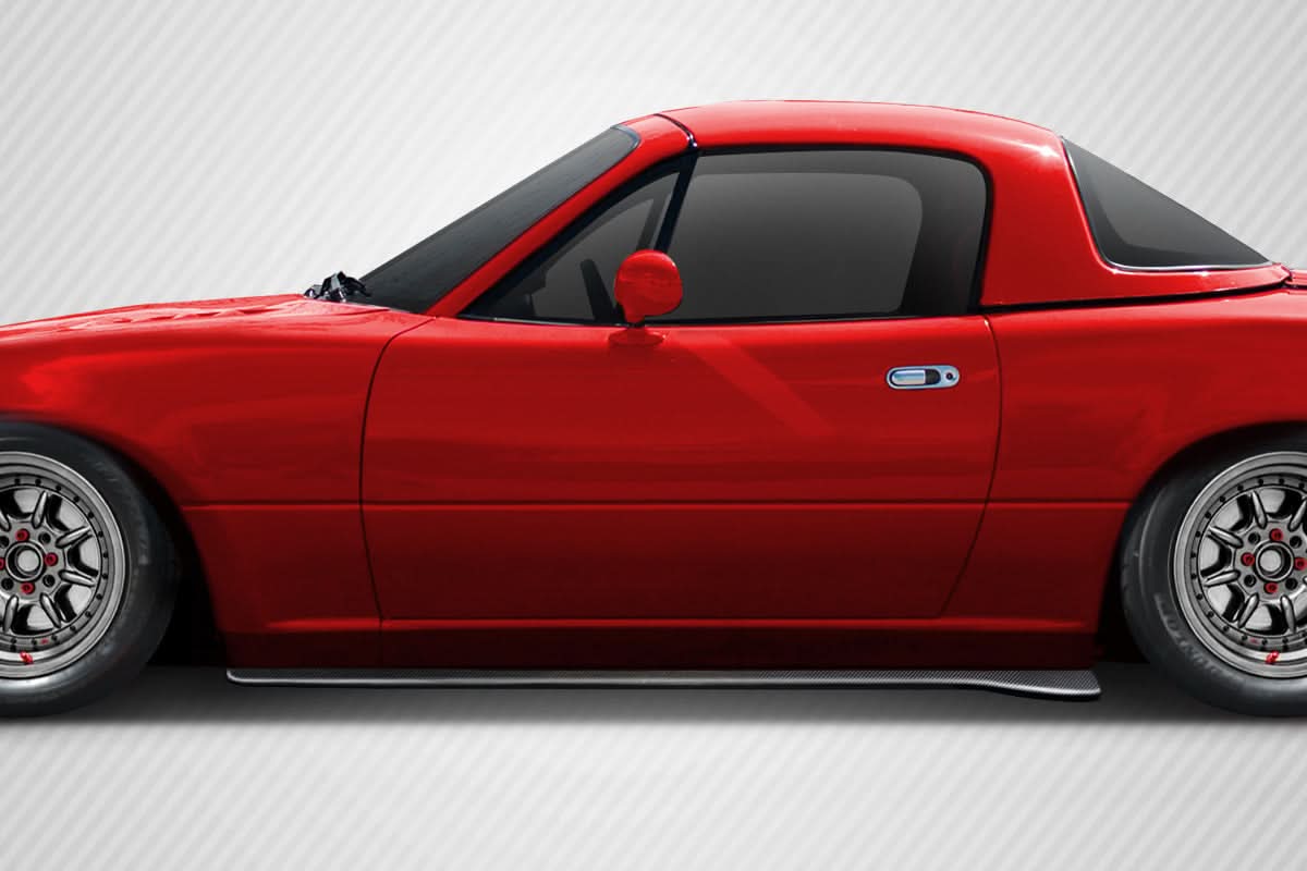 1990-1997 Mazda Miata Pro Garage Style Side Skirts Splitters - Carbon Fiber