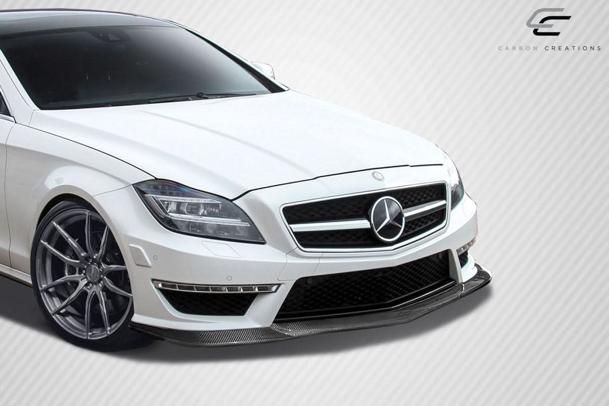 2012-2014 Mercedes CLS63 L-Sport Style Front Lip Spoiler - Carbon
