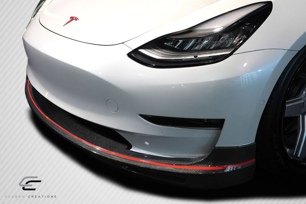 2017-2023 Tesla Model 3 GT Concept Style Front Lip - Carbon Fiber