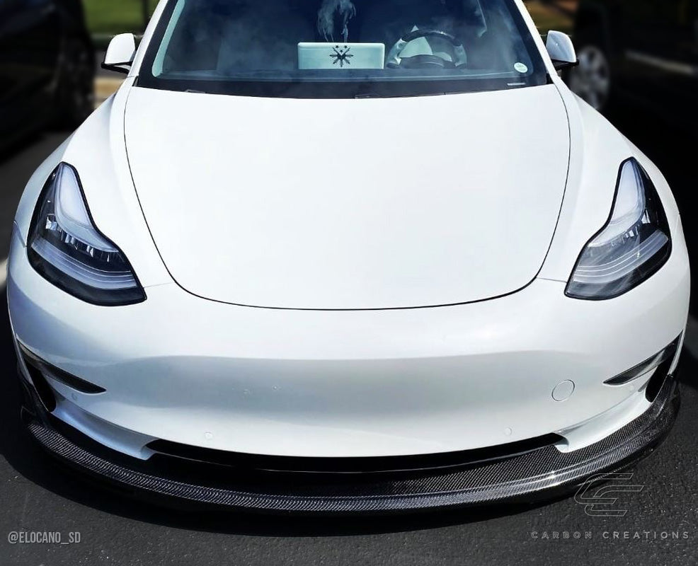 2018-2023 Tesla Model 3 Carbon Creations GT Concept Front Lip - 1 Piece