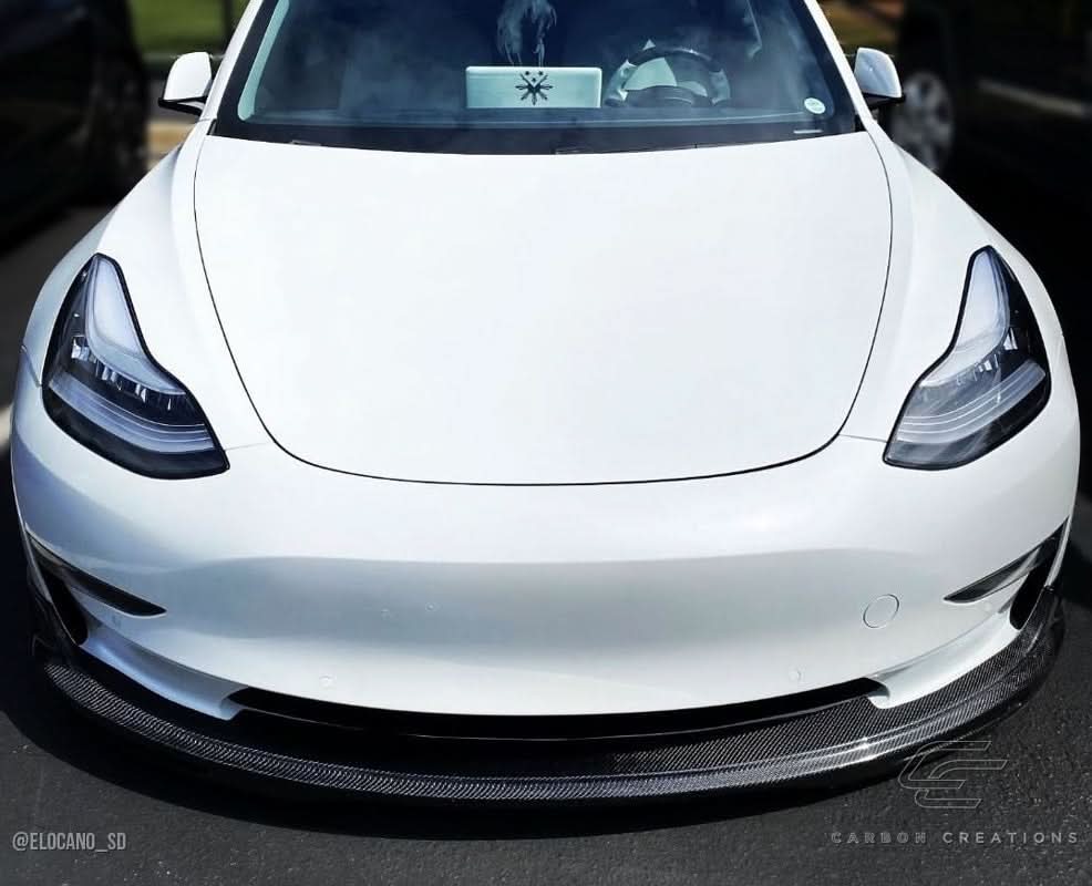 2017-2023 Tesla Model 3 GT Concept Style Front Lip - Carbon Fiber