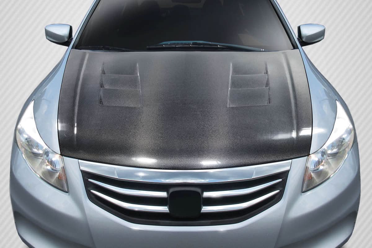 2008-2012 Honda Accord TS-1 Style Hood - Carbon Fiber