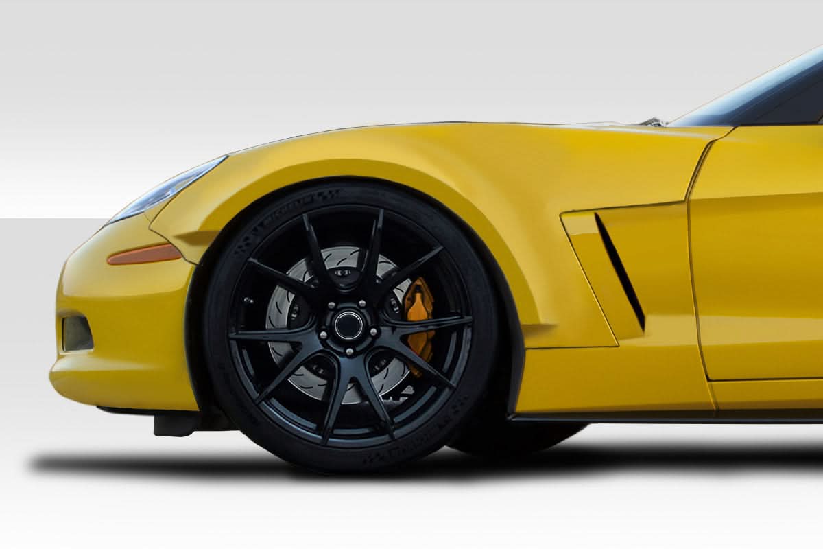 2005-2013 Chevrolet Corvette C6 D Sport Style Front Fender Flares - FRP